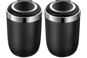 EBKCQ Posacenere per auto con coperchio, 2 pezzi Posacenere per veicolo, Posacenere per auto con luce, Posacenere portatile, Posacenere per sigaretta per auto casa ufficio