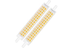EXTRASTAR Ampoule LED R7s 118mm 8W équivalent à 64W, Lumière Blanc Chaud 3000K, 800LM avec Large Angle de Faisceau 360° Non-Dimmable, Lot de 2