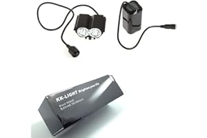 KKGUD 2014 Nouveau 5000 Lumens 2x CREE XM-L U2 LED 4 Modes Bicyclette de Vélo Lampe Extérieure Devant la Lumière (Noir)