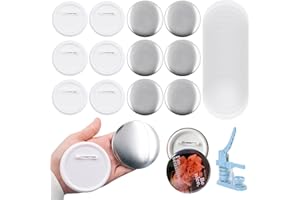 CUYACILI 100 Pcs 75mm Badge Bouton Broche Blanc Pin Bouton Badge pièces trousse de boutons - poussoirs circulaires pièces bricolage artisanat cadeaux, cadeaux et souvenirs