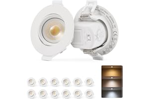 Bojim IP65 Spot LED Encastrable Salle de Bain Plafond 5W 710 Lumens Résolument Économe, Orientable Lampe a Encastrer 230V 60mm - 68mm Bathroom Downlights Encastré Cuisine Interieur