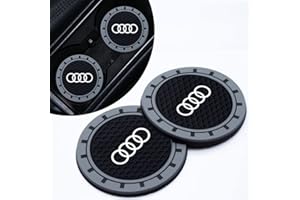 Support Gobelet Voiture Dessous de Verre,Anti-dérapant Porte-gobelet de voiture Coaster Compatible avec Audi A1 A3 RS3 A4 A5 A6 A7 RS7 A8 Q3 Q5 Q7 R8 S Series,Voiture Support Gobelet Accessoires