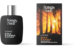Bottega Verde - Nero d'Ambra, Eau de Toilette, 50 ml, Profumo Uomo, Fragranza Fresca, Calda e Ambrata