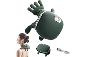 KOUAMOR Masseur, masseur de cou 4D, chauffage du cou, masseur d'épaule USB, 3 réglages de massage et 2 réglages de chaleur, pour la maison, le bureau, les voyages, détendre les muscles, soulager les pneus