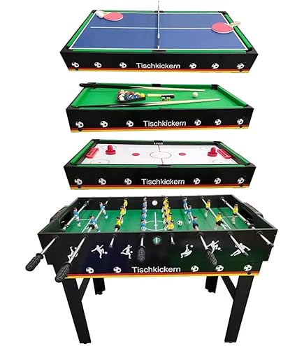 COSTWAY 3in1 Spieltisch - Tischkicker, Billard & Airhockey Multifunktionstisch