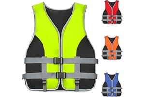 GOZYLA Rettungsweste Schwimmweste Erwachsene Kinder 20-120 kg Atmungsaktiv Neopren Material mit Überlebenspfeife Unisex Schwimm Auftriebsweste für Stand Up Paddle, Jetski, Wassersport, Wasserski, Segeln