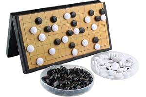 Larcele Folding Magnetic Go Game Set with Stones and Board for Travelling CXWQ-01 (Small)