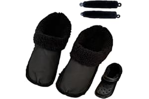 ROSYDUCK Crocs Replacement Insoles, Fluffy Fur Lining, Crocs Lining, Fluffy Crocs Inserts, Winter Clog Liner with Lace Covers, Removable Short Plush Insole