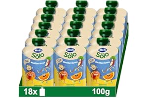 Hero Baby Mi Fruta Bolsita de Fruta sabor Mediterráneo - Para Bebés a Partir de los 12 Meses - Pack de 18 x 100 g