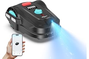 YARDCARE M800Plus Robot Cortacésped sin Cable Perimetral, 800 m², Posicionamiento GPS + Visión IA, Robot Cortacésped sin Cables, Modo de Corte en U, Detección de 150 Obstáculos, Carga Automática, App