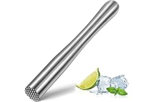 YSTrillion Pilon à Glace,22.5 cm Pilon à Cocktail en Acier Inoxydable,Pilon à Cocktail De Bar pour Concasser des Glaçons Mojito Cuisine Bar Restaurant