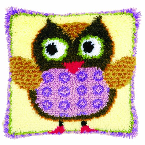 Vervaco PN-0148894 Knüpfkissen Frau Eule