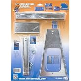 SimonRack Assorted Board Accessories, Perforated Panel Accessories, 4 Pieces, Galvanized Steel