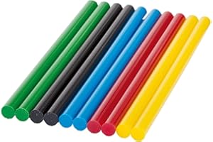 DAQIEPIN 10 bastoncini di colla di colore 5 diversi colori Ø 7 mm accessori pistole per colla a caldo