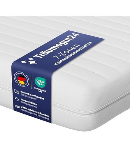 smartwood Kindermatras 90x180 12 cm - Matras voor Kinder - H2 schuimmatras met Oeko-TEX certificaat - Keerbaar – met wasbare anti-allergene hoes - SmartComfort | Gemaakt in de EU