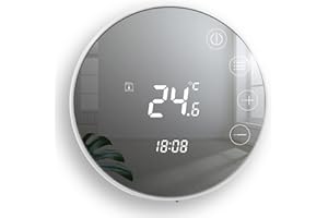 BEOK CONTROLS Beok Tuya Thermostat Intelligent Thermostats de Chauffage Thermostats d'ambiance Thermostat WiFi pour Chauffage par Le Sol de chaudière à gaz/Eau Compatible avec Alexa, Google 3A TGR86