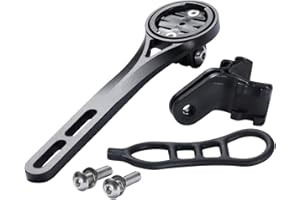 D DYMOECE Dymoece Aluminium Alloy Bicycle Computer Mount for Road Bike Integrated Handlebar,Compatible with Garmin Edge 130 200 500 510 520 810 820 1000 1030 and Flashlight