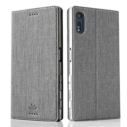 Meiya - Funda de Piel sintética para Sony Xperia XZS, con Tapa a Prueba de Golpes, para Sony Xperia XZXS, con Ranura para Tarjeta y función Atril, Compatible con Sony Xperia XZ XZs, Color Negro