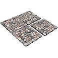Cheston Interlocking Tiles for Floor I Interlocking Wooden Tiles for Garden, Balcony & Poolside I Weather & Water Resistant I Flooring Solution I 12" X 12" Deck Tiles (Pack of 2, Wooden)