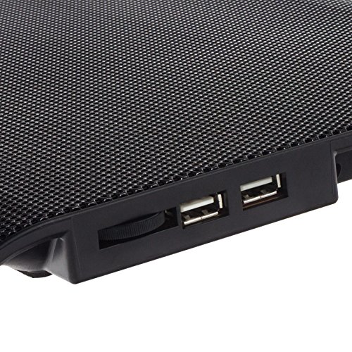 Smartfox USB Laptop Notebook Kühler Lüfter Cooler Ständer Cooling Pad für 10 – 15″ Zoll Geräte mit 6 einstellbaren Ventilatoren und blauer LED Beleuchtung - 3