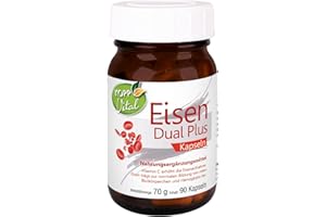 ‎KOPP VITAL KOPP Vital® Eisen Dual Plus Kapseln | 1 x 90 Kapseln | 70 g | Vegan | besteht aus pflanzlichem Eisen (Curryblatt-Extrakt) | Nahrungsergänzungsmittel | Apothekenqualität