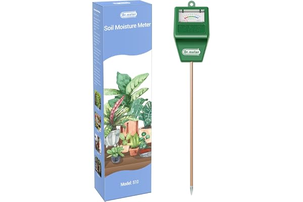 Dr.meter 27CM Testeur Humidité Plantes, Hygrometre Plante Testeur de Sol Humidimètre de Sol Capteur Humidité pour Jardin, Ferme, Plantes à Gazon intérieur et extérieur (Aucune Batterie Nécessaire)