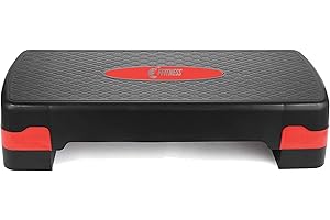 FFITNESS Multifunktionaler Step für Aerobic und Fitness Tapboard mit Stufen, verstellbar, 2 Höhen, rutschfeste Oberfläche