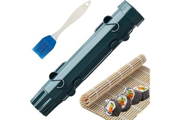3 pièces Kit Sushi Complet, Sushi Maker, Kit Cuisine For Sushi Making, Appareil A Sushi Comprend Sushi Bazooka, Natte Sushi, Brosse, Set De Machines à Sushi Pour DéButants
