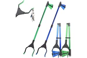 HUOGEE 2 pinze pieghevoli per anziani, 81 cm, con alluminio, come estensione manuale e aiuto per la casa