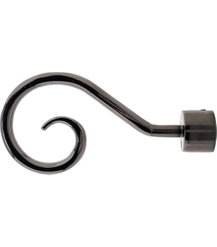 Terminali A Spirale Per Asta Tenda 18-20 Mm - 2 Pezzi In Alluminio Nichel Nero | Decorativi - Foto 7