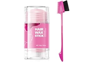 immetee Stick Di Cera Per Capelli, Bastone Di Cera Per Capelli, Gel di controllo dei bordi, stick lisciante per capelli crespi.30g (Rosa)