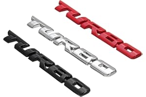 MOLYRRD JenNiFer Autocollant Turbo 3D en métal pour Voiture Inscription Corps de hayon pour Voiture – Rouge