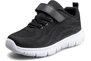Famzuneu Turnschuhe Jungen Mädchen Sportschuhe Kinder Leicht Mesh Hallenschuhe Sport Schuhe Atmungsaktiv Laufschuhe Flach Dicker Boden rutschfest Sneaker mit Klettverschluss