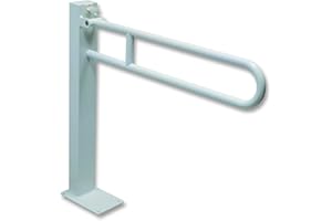 ARREDOBAGNOECUCINE Maniglione maniglia a pavimento bagno impugnatura anziani disabili cm.65 bianco