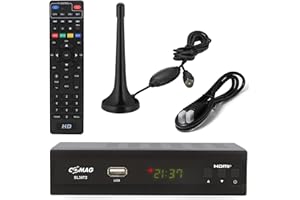 netshop 25 Comag SL30 DVB-T2 Receiver + aktive Zimmerantenne + HDMI Kabel, HDTV für frei Empfangbare DVB-T2 Sender mit USB TV Aufnahme (PVR Ready)