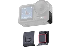 ZLiT Cache de port USB pour appareil photo DJI Osmo Action 5 Pro/4/3 USB-C, coque de protection latérale de rechange (noir)