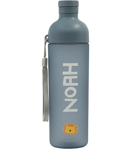Aluminium Trinkflasche Mit Gravur – 500 Ml, Schwarz, Inkl. Karabinerhaken