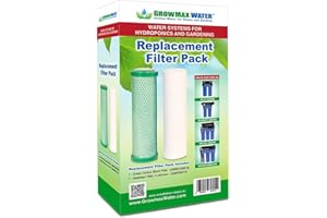 Pack de 2 Filtro de agua para Equipos Eco Grow, Power Grow, Mega Grow y Maxquarium. Filtro de Carbón Block y Filtro de Sedimentos de 5 Micras. GrowMax Water.