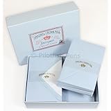 Original Crown Mill Silver Line 10.5 X 15.5 Cm Cards Bi-Colour Writing Box Set With C6 Lined Envelopes - Grey/Pink (Pack Of 25
