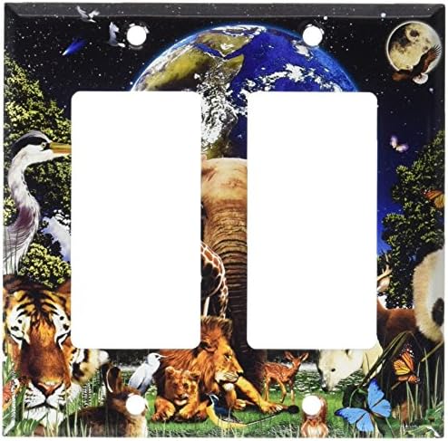 Art Plates - Animal Kingdom Switch Plate - Double Rocker