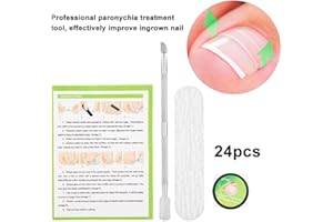 SEMME Adesivo per correzione di unghie professionale, Pedicure Paronychia Recupera unghie incarnite Clipper Fixer Utensili per pedicure speciali,Cura del piede Kit di utensili (24Pcs)