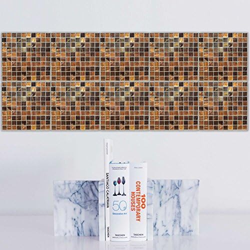 Mosaic Tile Bathroom Wallpaper,Etopfashion Fire Resistant Kitchen Wall Stickers Waterproof Self-adhesive Stickers for Bathroom Toilet