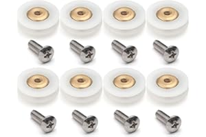 LINWNIL 8 pezzi V rame scanalato 19MM ruota diametro doccia porta rotella corridore rullo