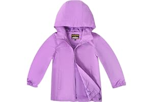 SMONTY Veste Imperméable pour Enfant Résistant au Vent Softshell à Capuche Veste Extérieure Respirante pour La Randonnée, Le Vélo et La Course à Pied
