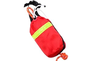 VONGLYHOO Water Rescue Rope Bag with Reflective Tapes High Visibility Floating Throw Line Multipurpose Emergency Safety Equipment for Boating Red 21m Throw Bag Throw Bag for Water Rescue Kayaking Throw Line