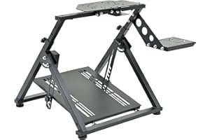 Minneer Adjustable Racing Foldable Cockpit Compatible with Logitech I Thrustmaster I Fanatec G25,G27,G29,G920,G923,T300RS,TX,T300rs Racing Wheel Stand Without Wheels and Pedals