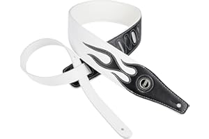 YUEKO Cool Lightning Pattern/Flame Correa para guitarra eléctrica/bajo