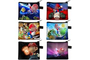 Simmpu 6 Pezzi Figure Gioco Portafoglio Anime Portafoglio Nuovo Spot Portafogli Zip Tasca Porta Monete per Ragazzo Ragazza Moneta Carta di Autobus Carta D'identità