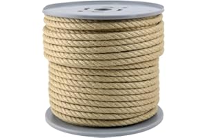 GEPOTEX POLYHANFSEIL Polyhemp Rope - Polyhemp Rope Diameter 10 mm - 50 Metres on Disc Spool - 100% Polypropylene