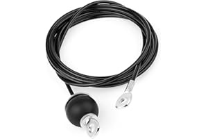 DIYCUT Poleas Gimnasio, Polea Gimnasio Casa Galvanizado 3,5 Metros, Cable de Gimnasio con Esfera de Gravedad Fácil de Instalar, para Sistema de Poleas de Gimnasio en Casa